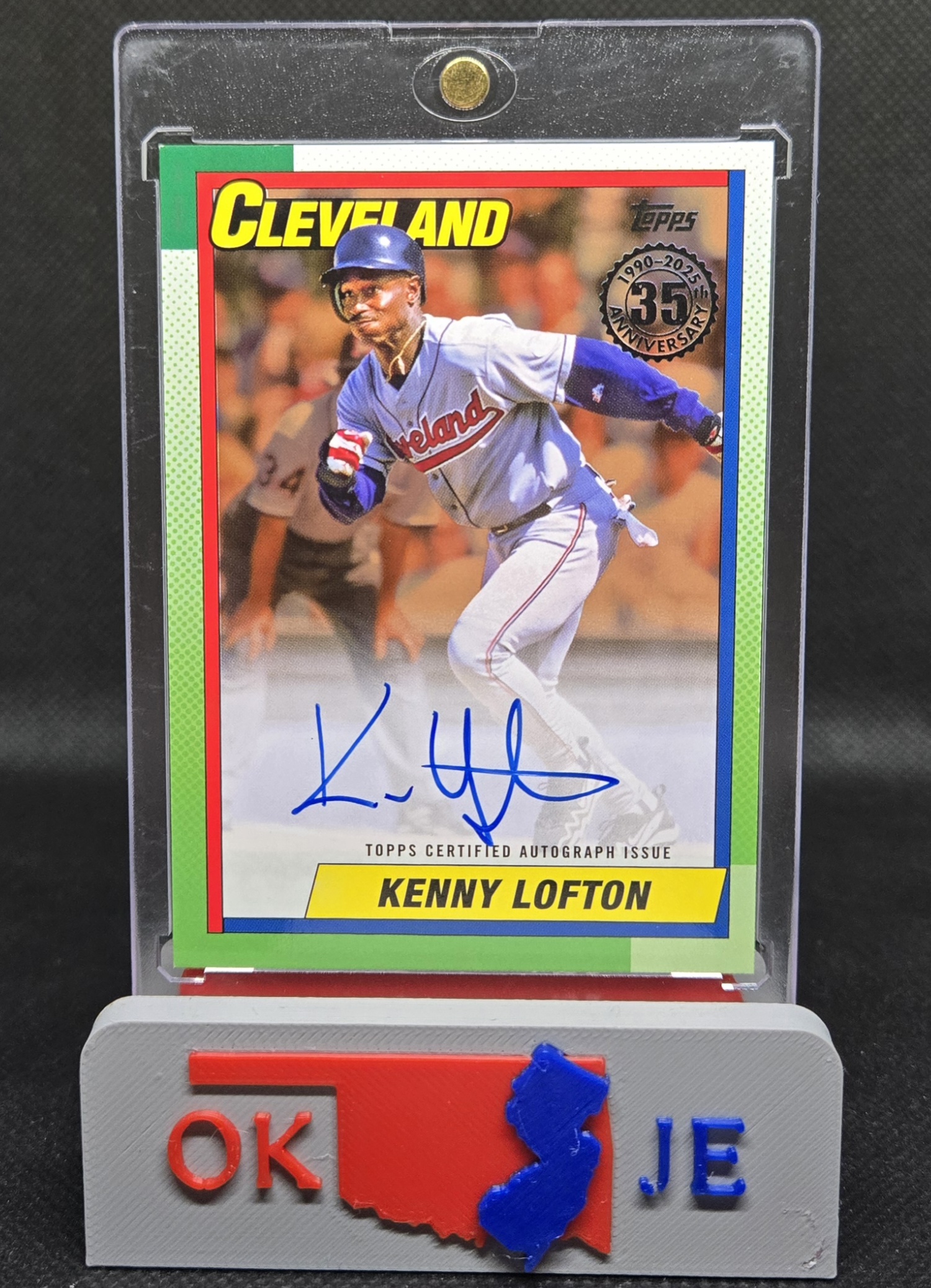 Kenny Lofton 2025 Series 1 Gold /50 On-Card Auto No 90A-KL