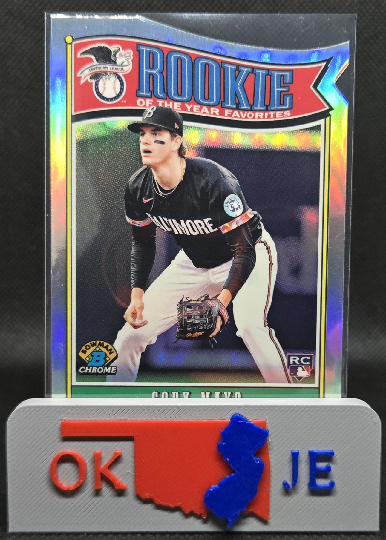 Coby Mayo 2025 Bowman Chrome Die Cut Rookie of the Year Favorites No ROY-2