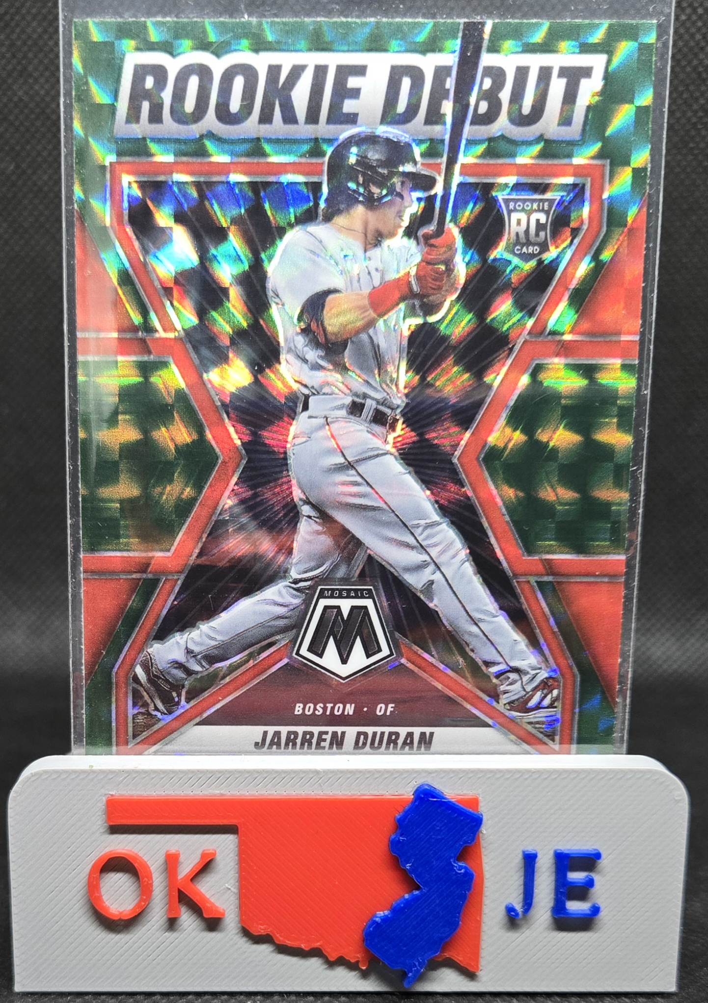 Jarren Duran 2022 Mosaic Rookie Debut Green Mosaic No RD-1