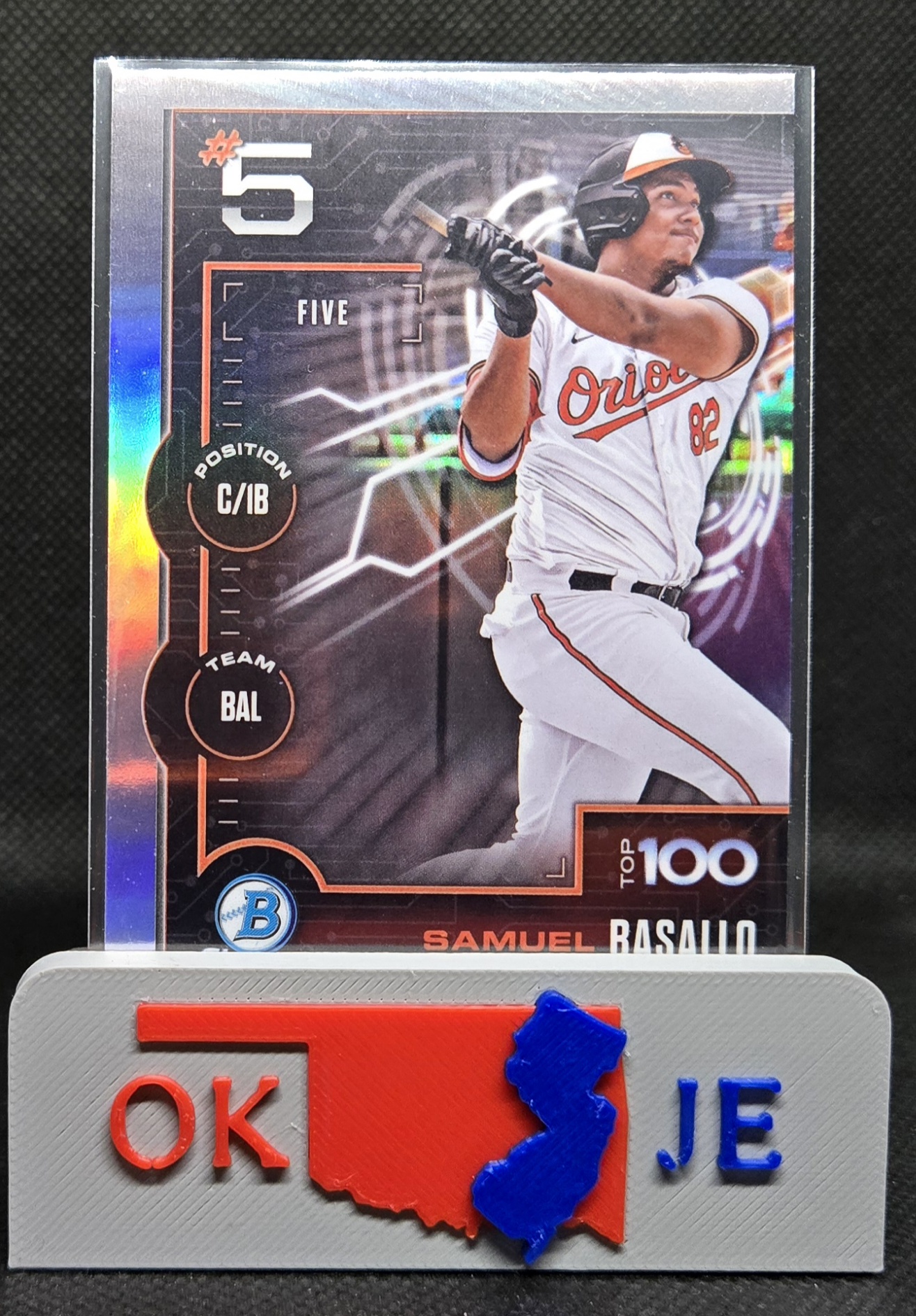 Samuel Basallo 2025 Bowman Chrome Top 100 Prospects No BTP-5