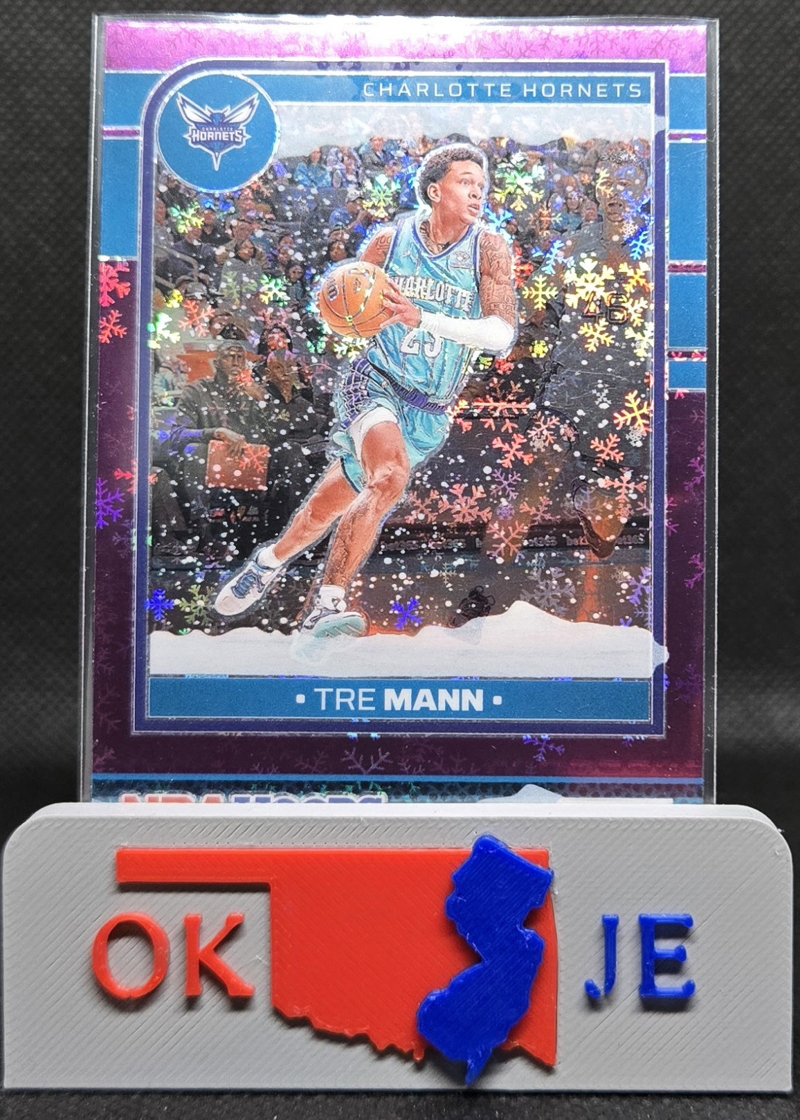 Tre Mann 2024-25 Hoops Winter Purple Prizm Premium No 171