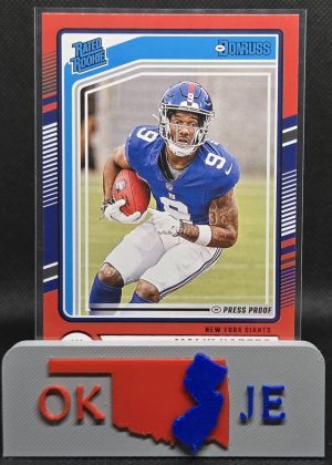 Malik Nabers 2024 Optic Rated Rookie Red Press Proof No 383