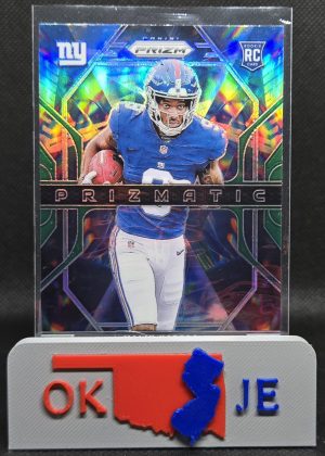 Malik Nabers 2024 Prizm Prizmatic Green Rookie No 13