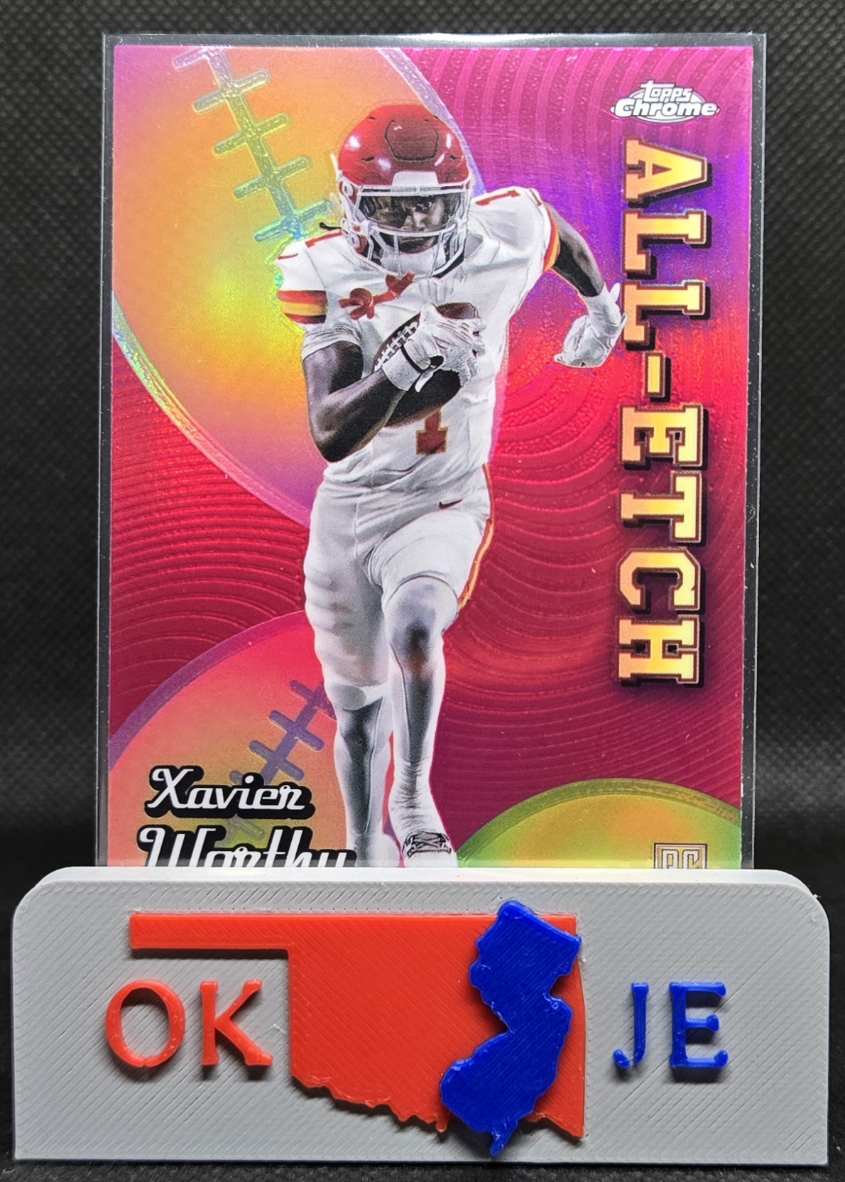 Xavier Worthy 2024 Chrome All-Etch Pink Rookie No CAE-XW