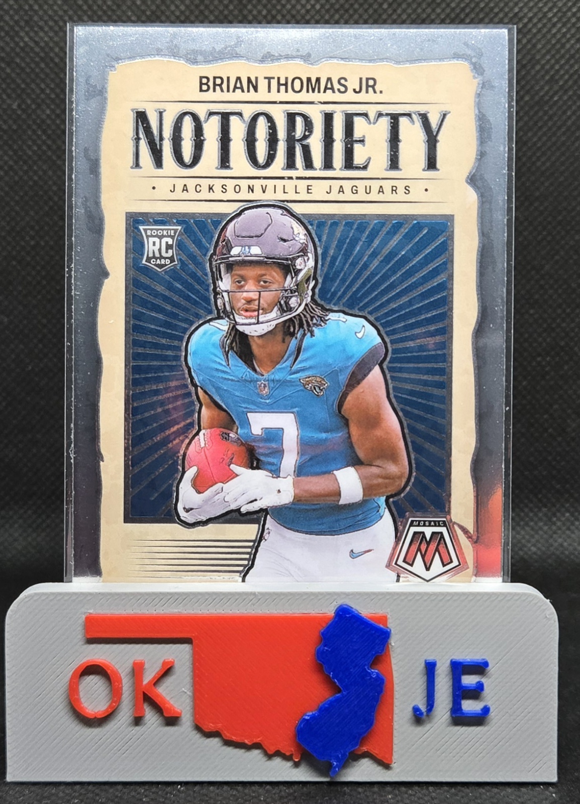 Brian Thomas Jr 2024 Mosaic Notoriety Rookie No 25