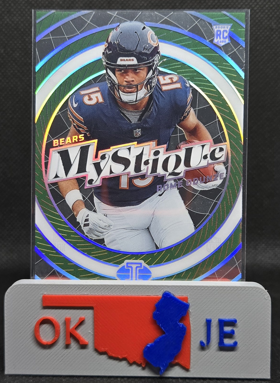 Rome Odunze 2024 Illusions Mystique Emerald Acetate Rookie No 12