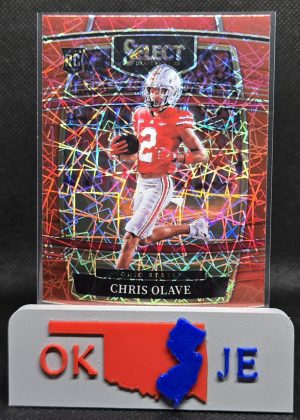 Chris Olave 2022 Select Red Lazer (Color Match) Rookie No 5
