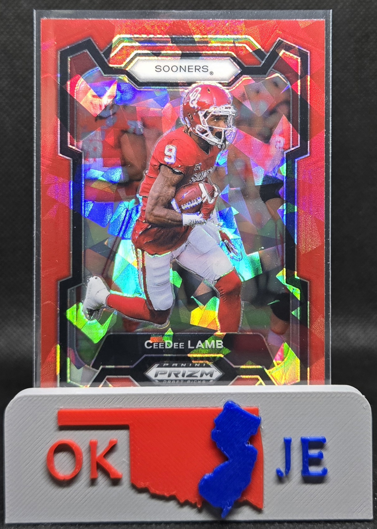 CeeDee Lamb 2024 Prizm Draft Picks Red Ice (Color Match) No 30