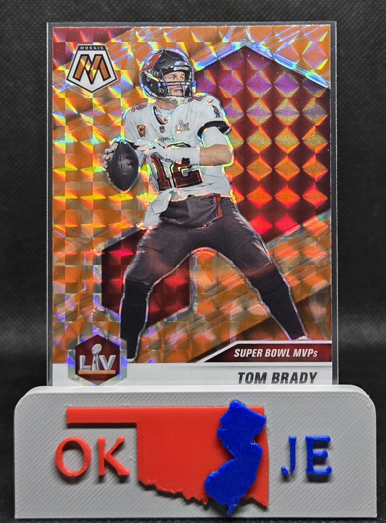 Tom Brady 2021 Super Bowl MVPs Reactive Orange Mosaic No 285
