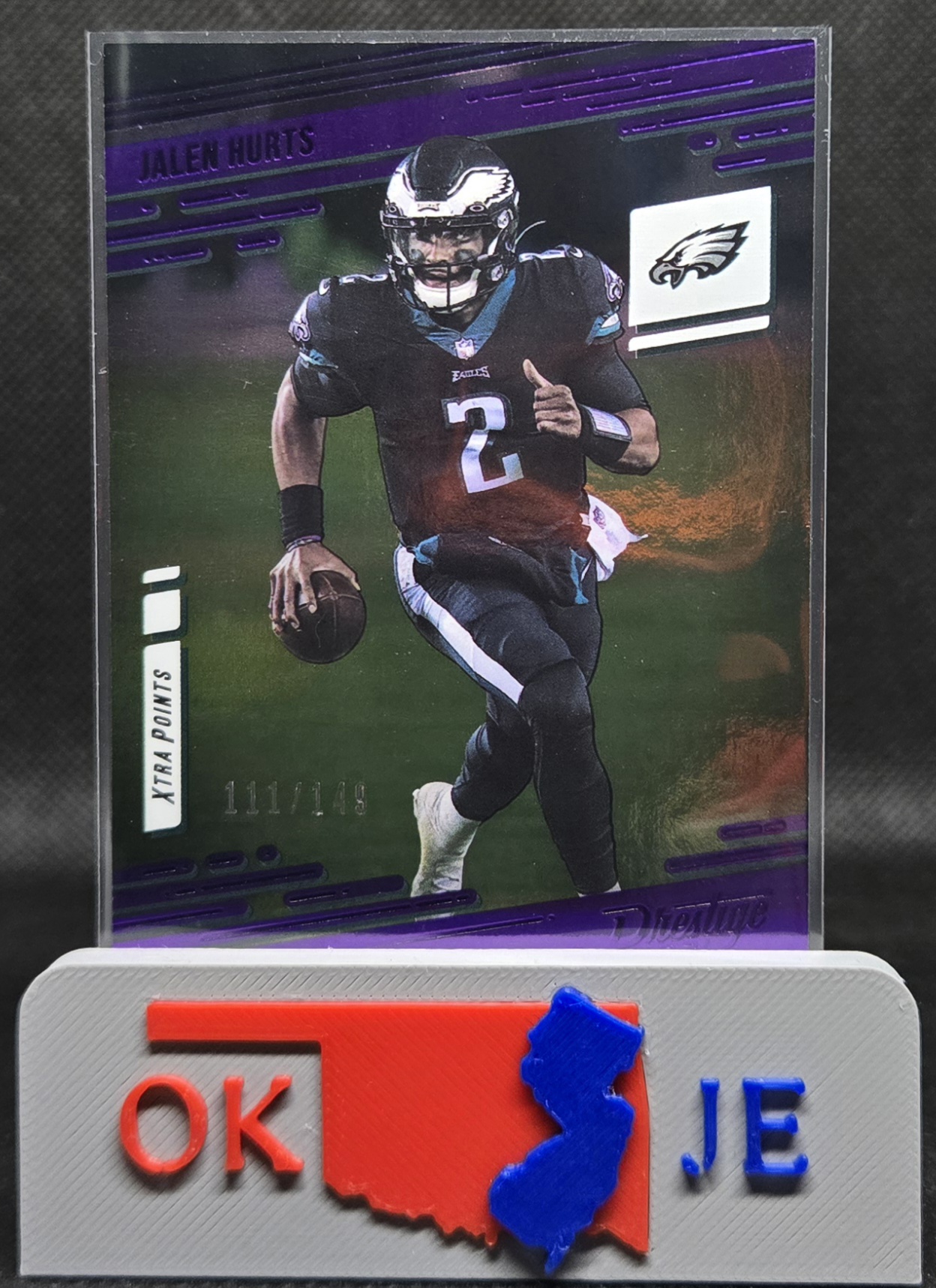 Jalen Hurts 2021 Prestige Xtra Points Purple /149 No 109