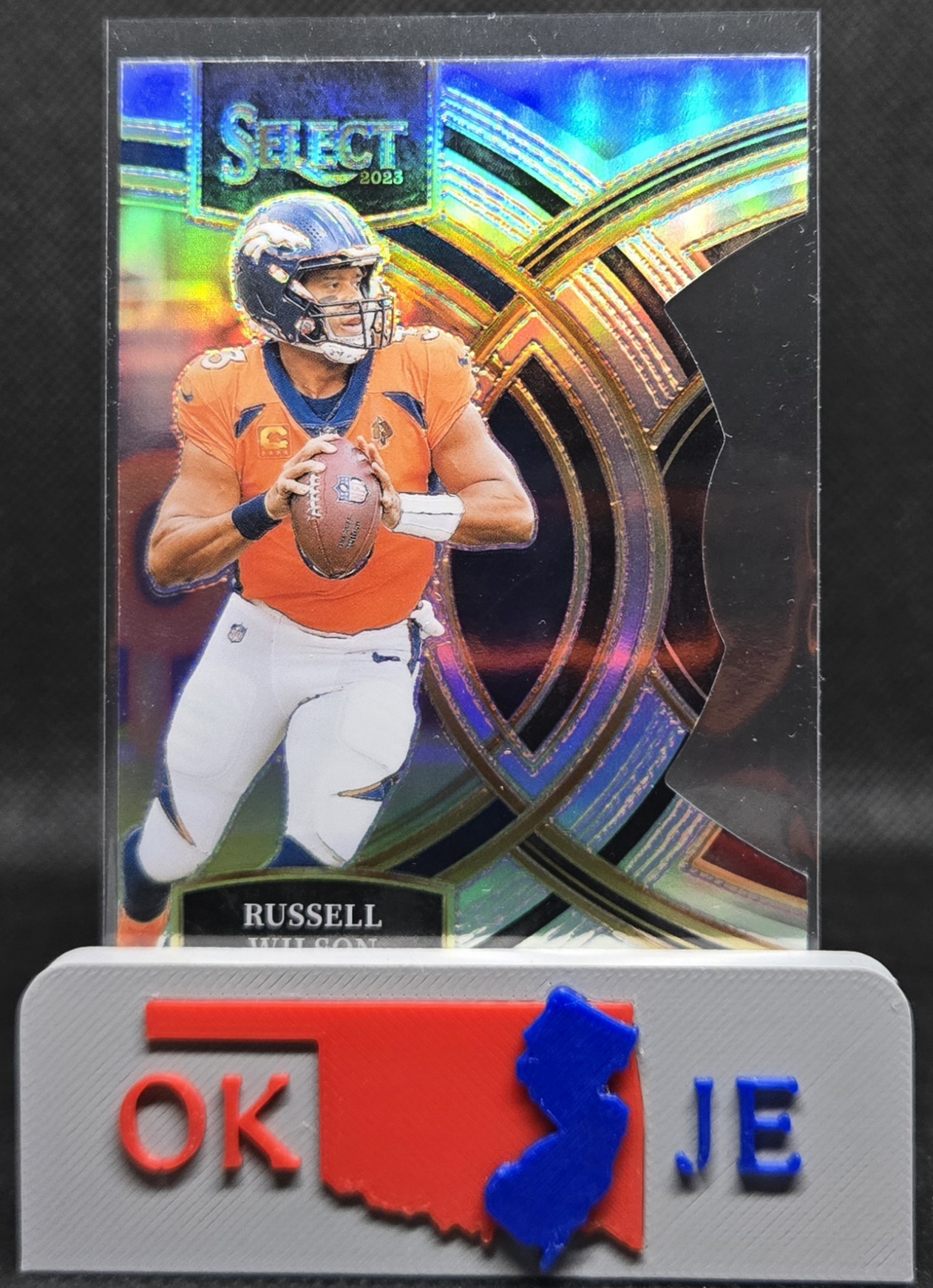 Russell Wilson 2023 Select Premier Silver Die Cut No 179