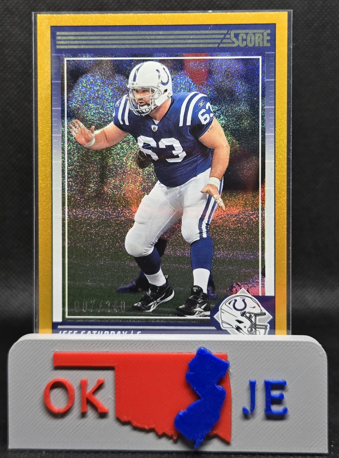 Jeff Saturday 2024 Score Gold Dots /240 No 125