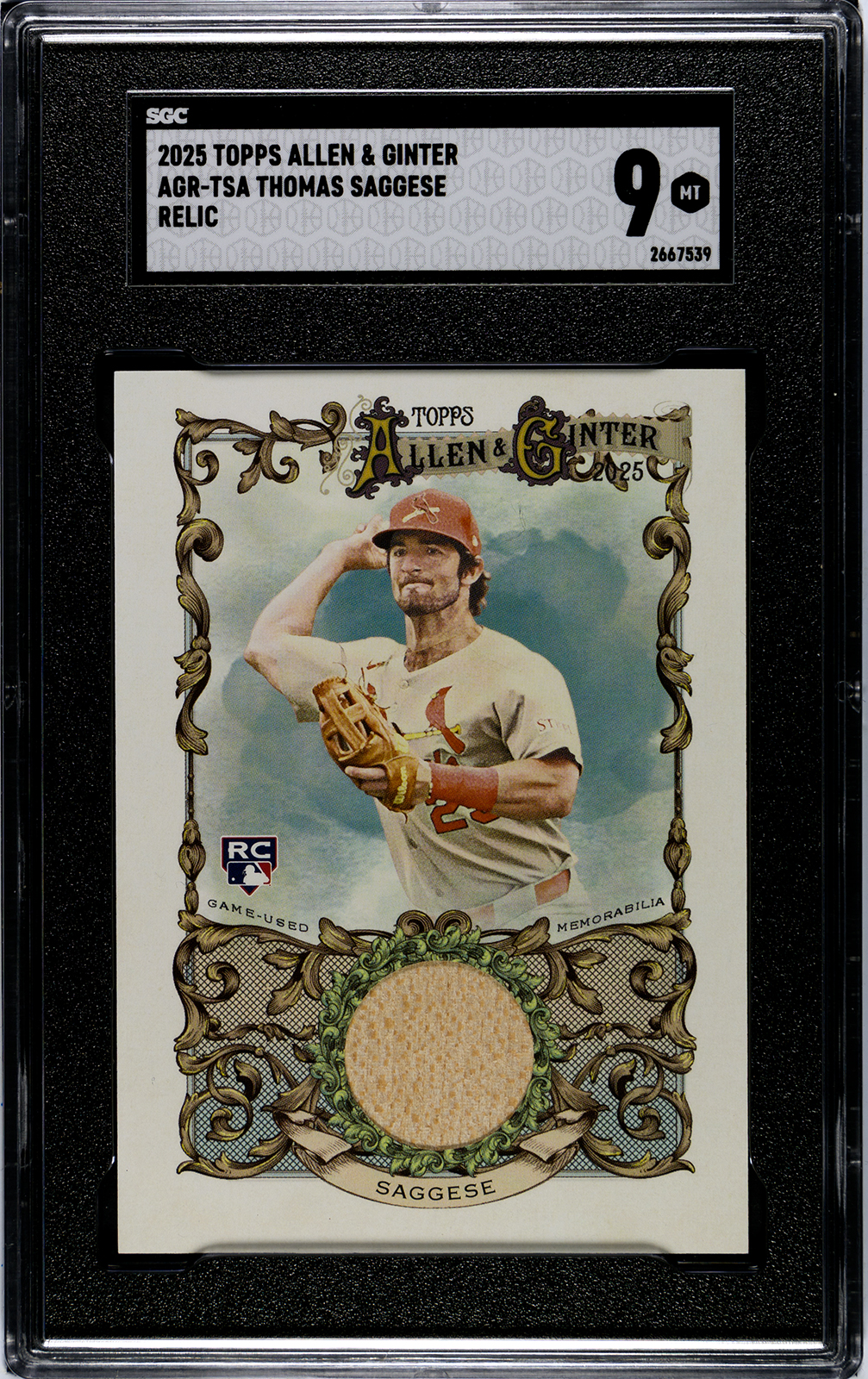 sgc 9 thomas saggese #agr tsa 2025 allen & ginter relic pop 1