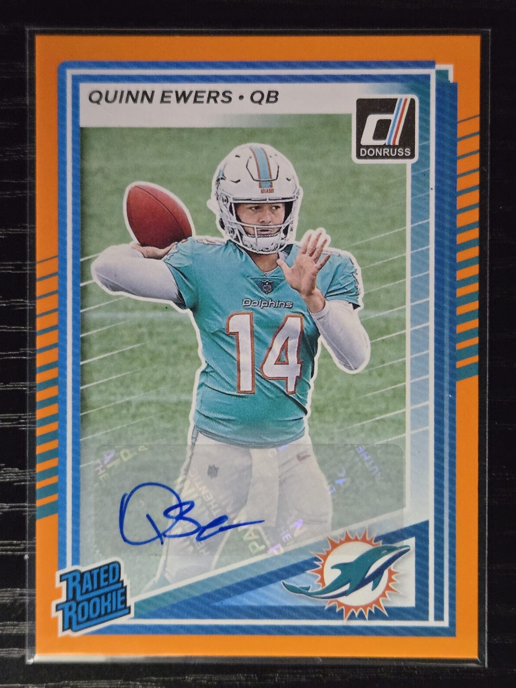 Card Spotlight: Quinn Ewers Rated Rookie Orange Auto quinn ewers orange autograph